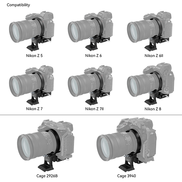 SmallRig 4306 drehbare Montageplatte speziell zu Nikon Z Kameras SmallRig 4306 drehbare Montageplatte speziell zu Nikon Z Kameras