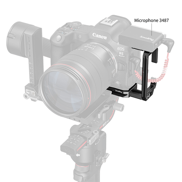 SmallRig L-Winkel zu Canon EOS R5 Mark II 4983 mit Mikrofon
