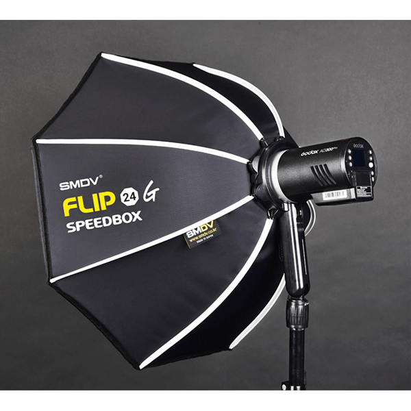 SMDV G1 Adapter zu SMDV Flipbox mit Godox AD300pro und Softbox