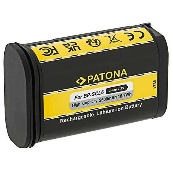 Rückseite des Patona Akkus für Leica Q2 Q3