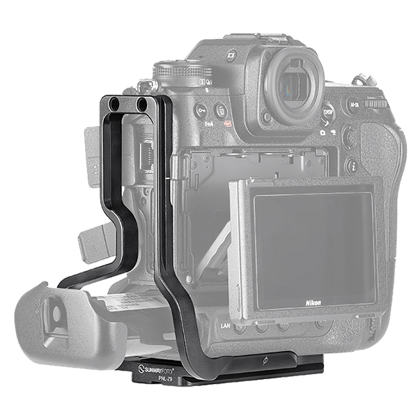 L-Winkel passend zu Nikon Z9 von Sunwayfoto an Kamera