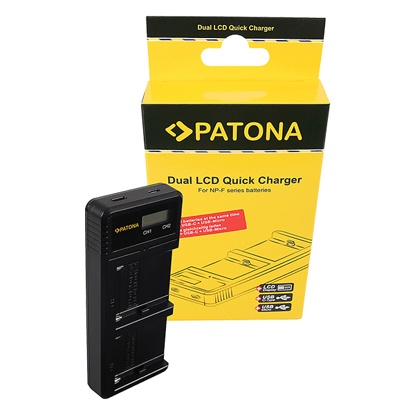 Dual LCD USB Charger Sony F550 F750 F970 FM50