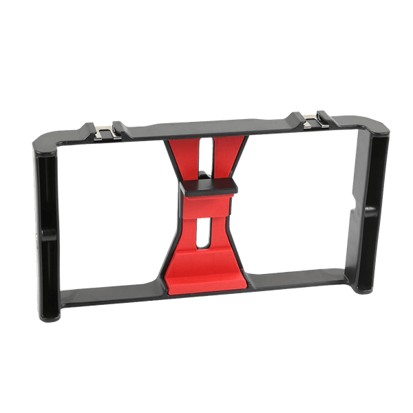 Smartphone Video Rig Stabilizer w/ Hot Shoe Mount for LED Light Microphone