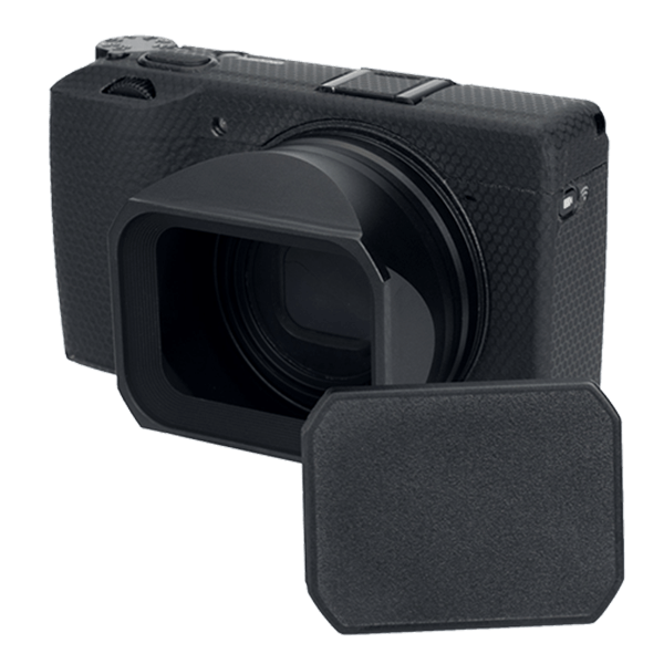 Gegenlichtblende zu Ricoh GR3X von JJC mit Deckel