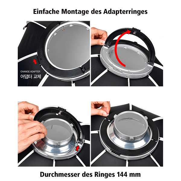 SMDV Softbox-Flip 36 PRO mit Bowens Anschluss