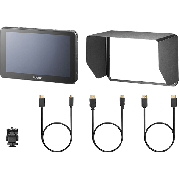 Godox GM7S 4K HDMI Ultraheller 4K Kameramonitor Lieferumfang Godox GM7S 4K HDMI Ultraheller 4K Kameramonitor Lieferumfang