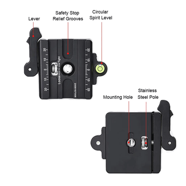 Schnellwechselklemme DDC-60LR von Sunwayfoto detail