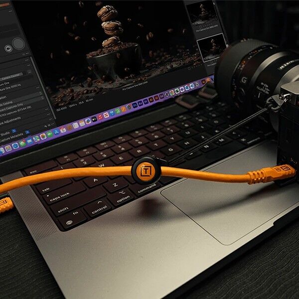 TetherPro Optima 10G USB-C Kabel im Studioeinsatz