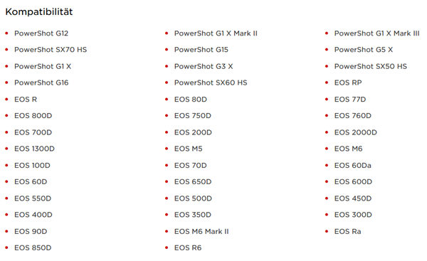 Kamerakabel Cable-C wie Canon RS-60 E3 von JJC