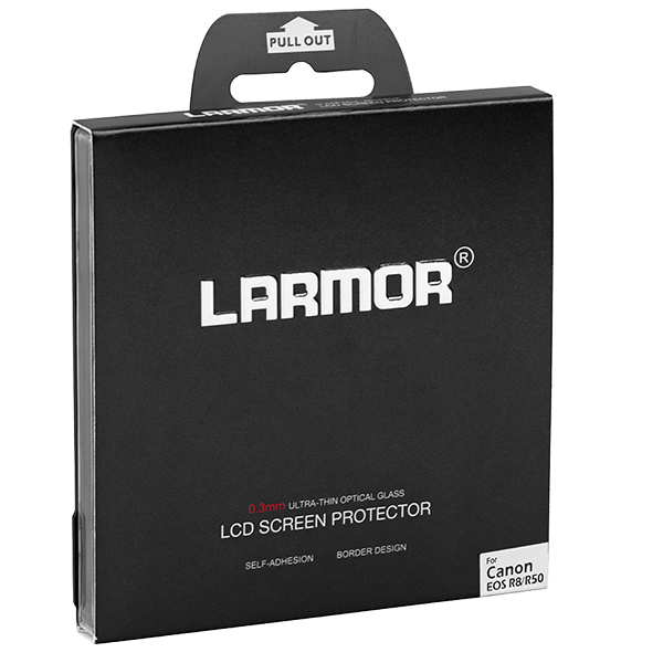 Displayschutz zu Canon R8 und R50 aus Glas verpackung