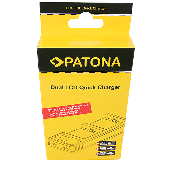 Dual LCD USB Ladegerät Fuji NP-W235 Fujifilm X-T4 XT4 von Patona