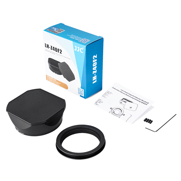 Lens hood for Nikon Z 40mm f2 from JJC