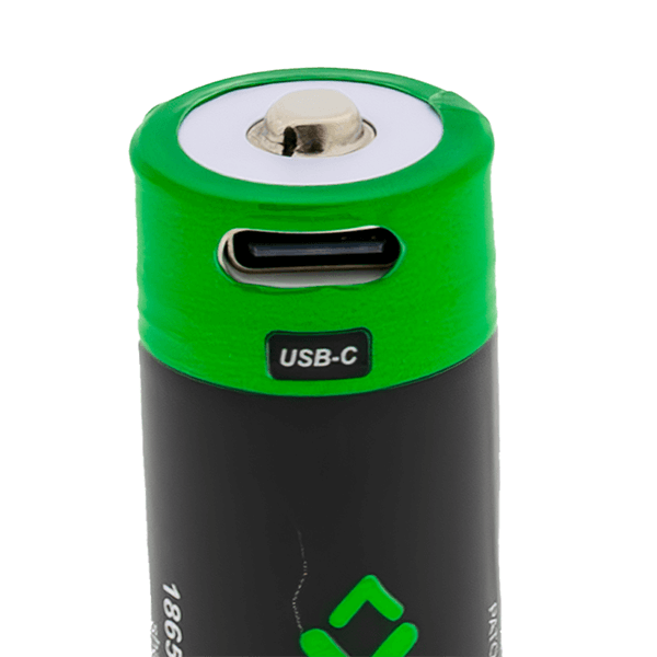 Wiederaufladbarer 18650 Zell Akku 3300mWh Patona USB-Anschluss