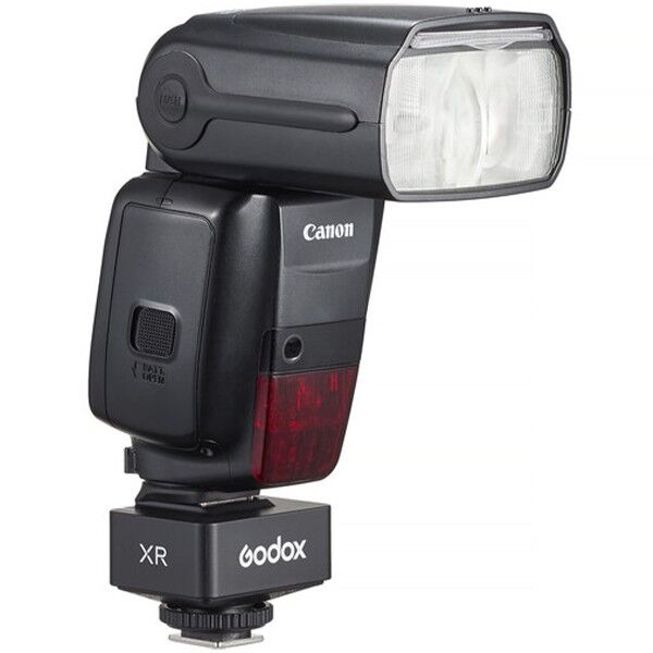 Godox XR TTL Wireless Receiver fuer Canon und Nikon an Blitz montiert