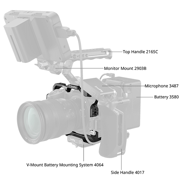 SmallRig Kamera Cage passend zu Nikon Z6 III 4519 mit diversem Zubehör