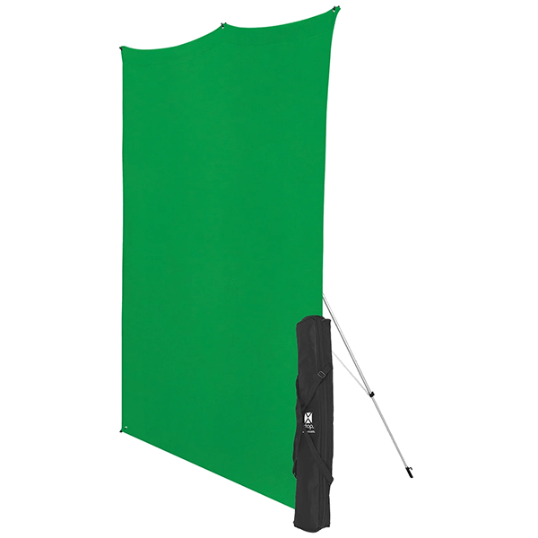 Greenscreen Westcott X-Drop Hintergrund Kit mit grünem Stoff 150 auf 210cm