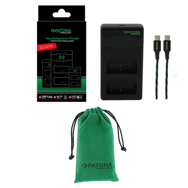 Doppel USB C Ladegerät zu Panasonic DMW-BLF19E und BLK22