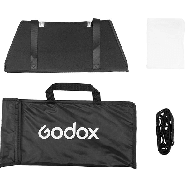 Lieferumfang der Godox Softbox fuer LP600 Serie