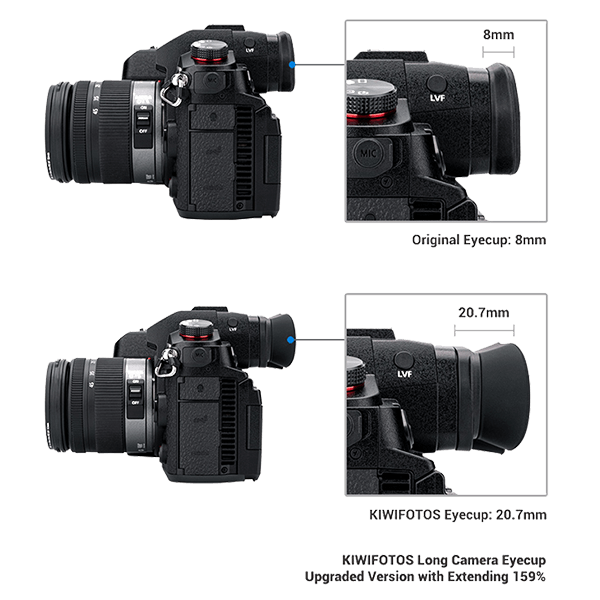Augenmuschel KE-GH6 zu Panasonic DC-GH6 GH5S GH5 Vergleich mit Original Augenmuschel KE-GH6 zu Panasonic DC-GH6 GH5S GH5 Vergleich mit Original