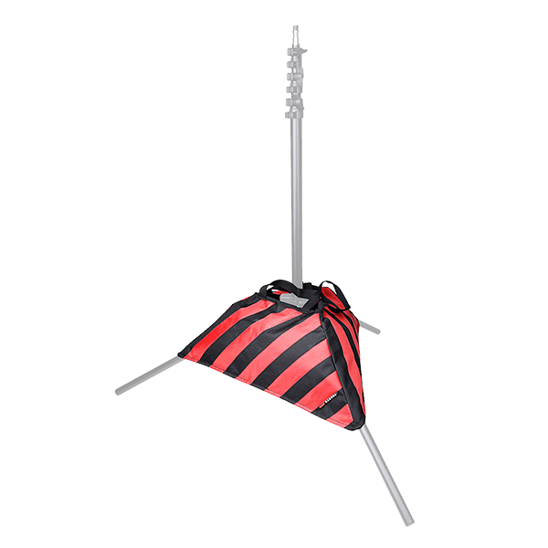 Sandsack zu Lampenstativ auf Stativfuss ganz