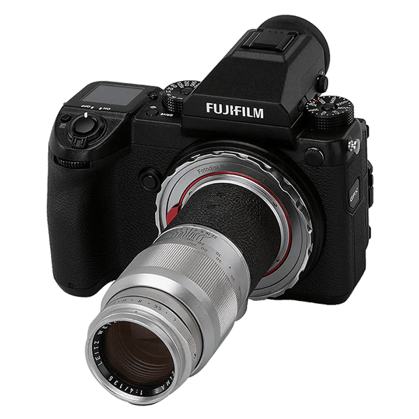 Objektivadapter Leica M zu Fujifilm G an Kamera montiert