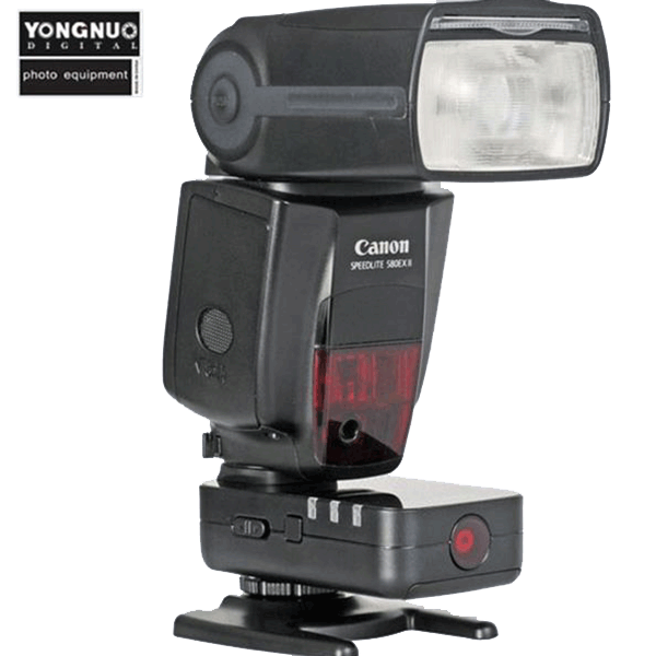 Yongnuo YN-622 C e-TTL II Funk-Blitzauslöser Kit zu Canon stehend