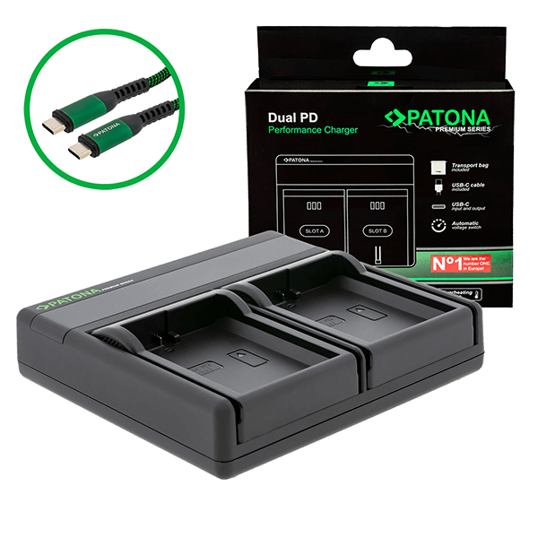 Charger camera battery dual to Nikon EN-EL14 USB-C