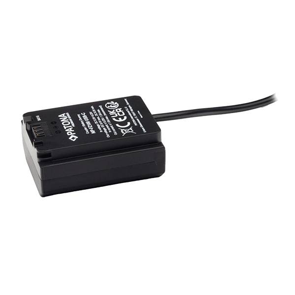 Patona dummy battery NP-FZ100 inserted in a Sony Alpha camera innside