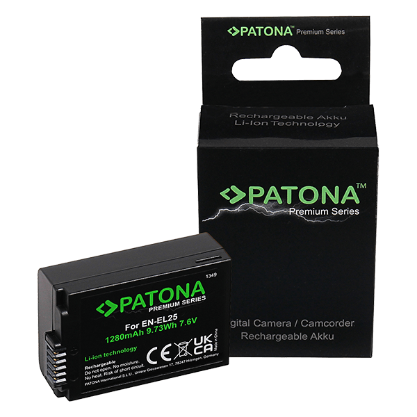 Premium battery Nikon EN-EL25 from Patona for Nikon Z50 and Zfc