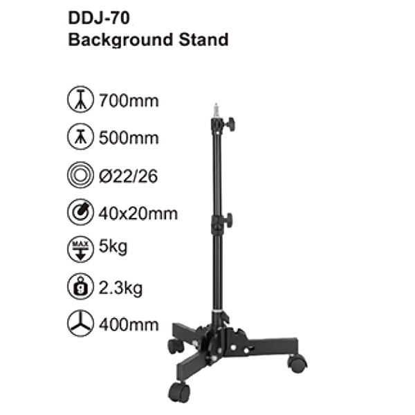 Jinbei DDJ-70 Boden-Lampenstativ auf Rollen