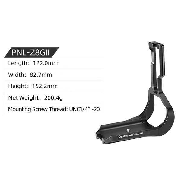 L-Winkel passend zu Nikon Z8 mit Batteriegriff Sunwayfoto