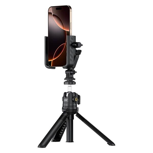 JJC PM-CS1 mit Smartphone montiert