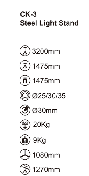 Jinbei CK-3 Profi C-Stand Lampenstativ 