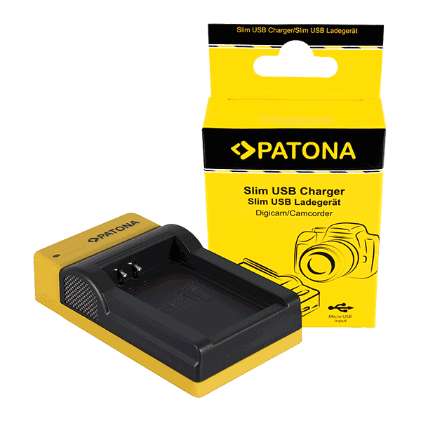 Slim Micro-USB Charger for Canon LP-E12 by Patona