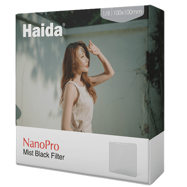 Haida Nanopro Mist Black 1/8 Filter 100 x 100 mm Verpackung
