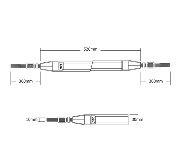 JJC NS-M1 Professional Neck Strap in black