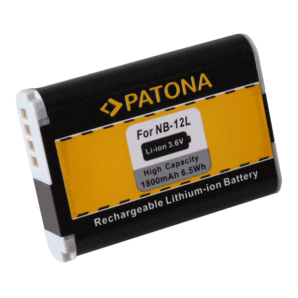 Rechargeable Battery for Canon NB-12L by Patona front
