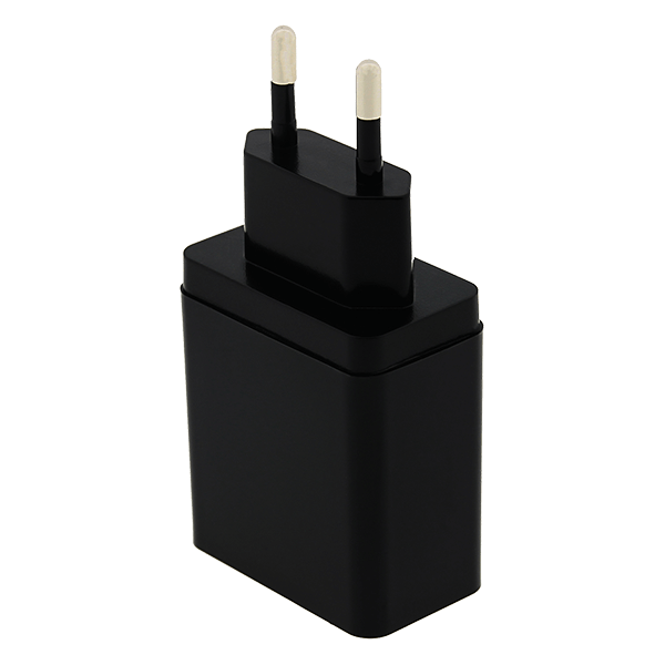 USB Ladegerät PD 36W in Schwarz stehend Netzanschluss