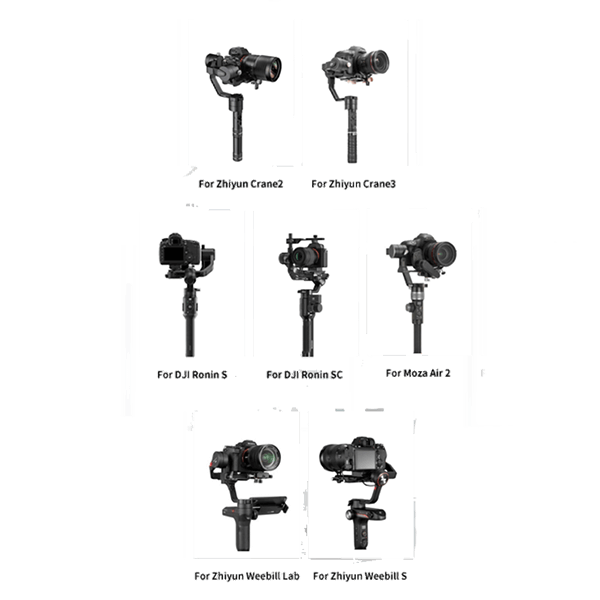 Arca Schnellwechselplatte zu diversen Gimbeln von DJI und ZHIYUN von SmallRig an den Gimbals