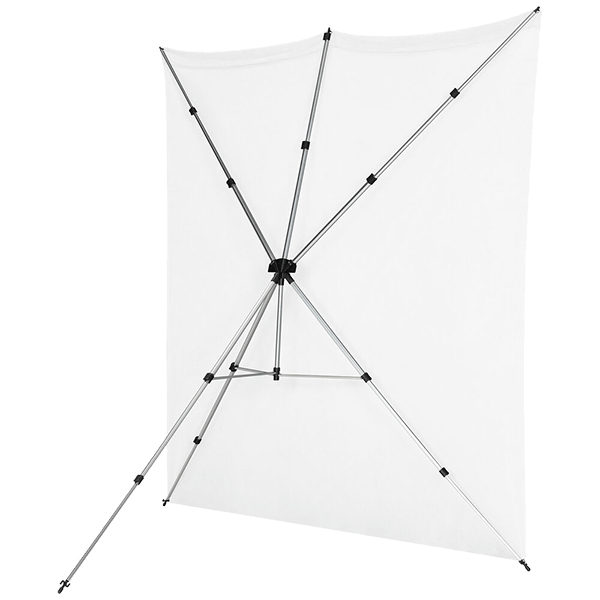 Westcott X-Drop Pro Hintergrundsystem in Weiss von hinten Westcott X-Drop Pro Hintergrundsystem in Weiss von hinten