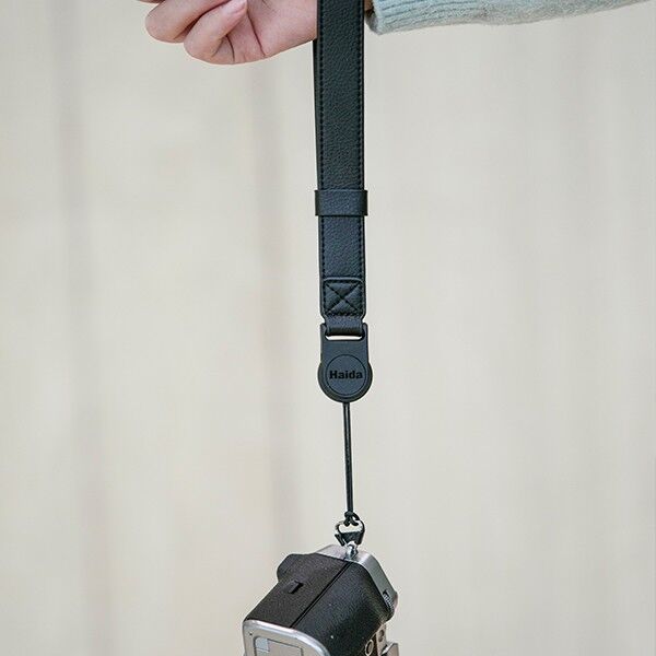 Black leather wrist strap from Haida Safety