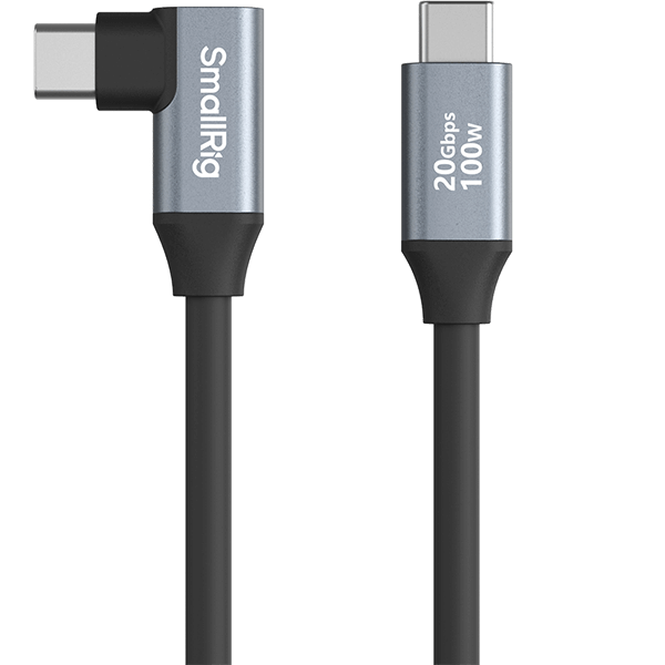 SmallRig USB-C straight to USB-C angled data cable 60cm 4791 SmallRig USB-C straight to USB-C angled data cable 60cm 4791