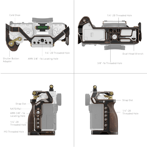 SmallRig Retro Kamerakäfig zu Fuji X-T5 3870 Detail