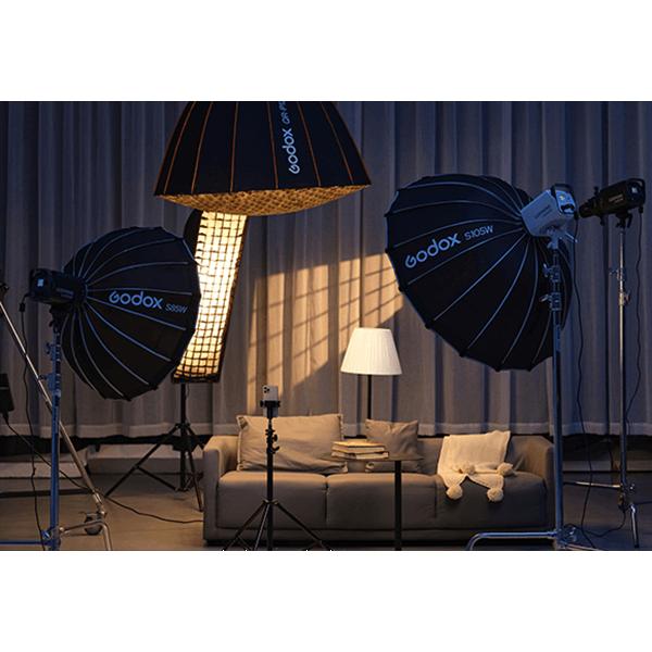 Godox Litemons Dauerlicht LA300RGB mit Bowens Anschluss in Anwendung