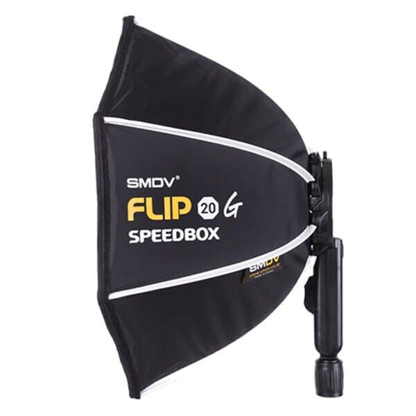 SMDV Softbox Flip 20 G for clip-on flash, octagonal, front view