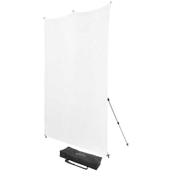 Westcott X-Drop Pro Hintergrundsystem in Weiss seitlich Westcott X-Drop Pro Hintergrundsystem in Weiss seitlich