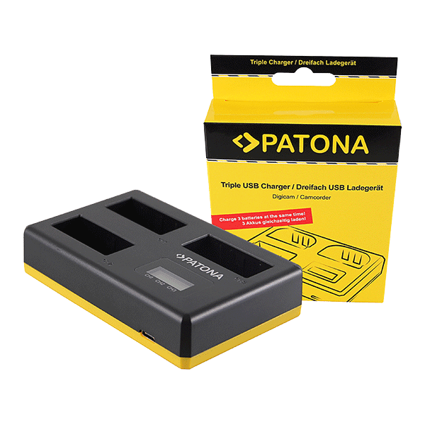 Triple Charger for Canon LP-E8 by Patona