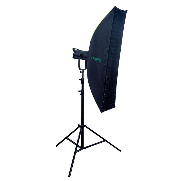 Softbox 30 x120 cm mit Wabe und Bowens Anschluss von Patona