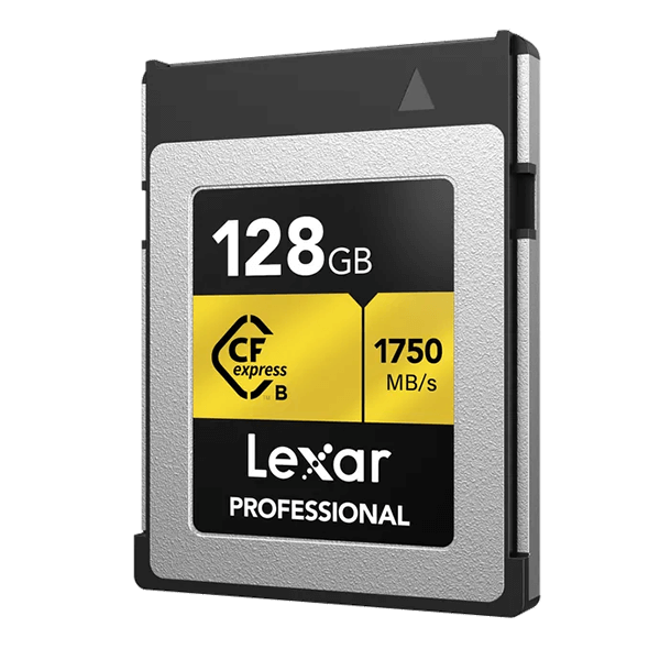 Lexar CFexpress Gold memory card with 128GB for professional cameras
