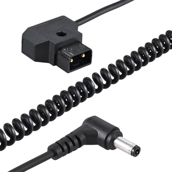 DC 5.5 x 2.1 mm to D-Tap spiral cable